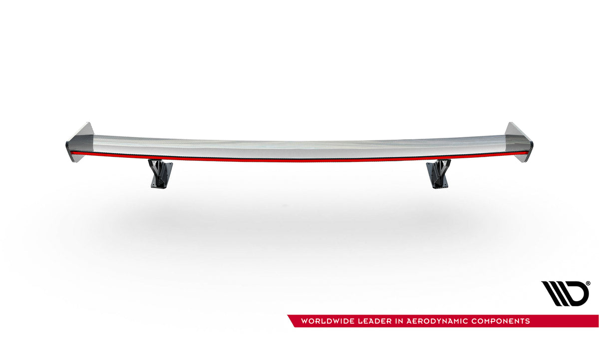 Carbon Spoiler With External Brackets Uprights + LED suitable for Audi A3 / A3 S-Line / S3 / RS3 Sedan 8V / 8V Facelift