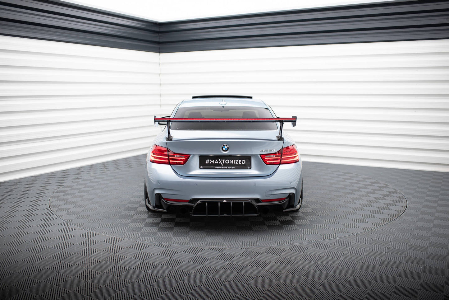 Carbon Spoiler With External Brackets Uprights + LED BMW 4 F32 / 4 F32 M-Pack Coupe