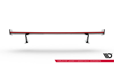 Karbonowy Spoiler Z Zewnętrznymi Wspornikami + LED pasujący do Audi A3 / A3 S-Line / S3 / RS3 Sedan 8V / 8V Facelift