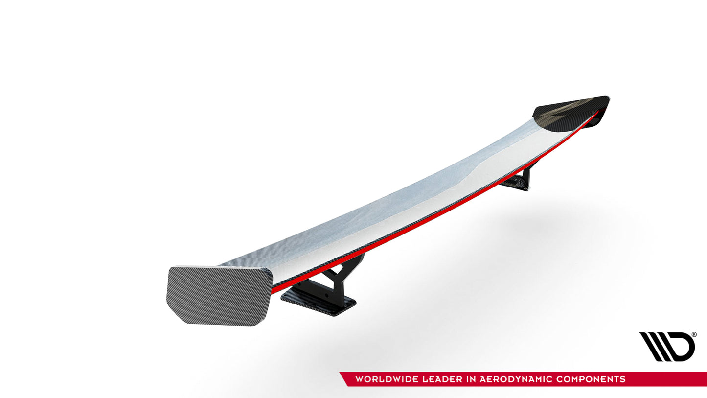 Carbon Spoiler With External Brackets Uprights V.2 + LED suitable for Audi A5 / A5 S-Line / S5 / RS5 Coupe F5 / F5 Facelift