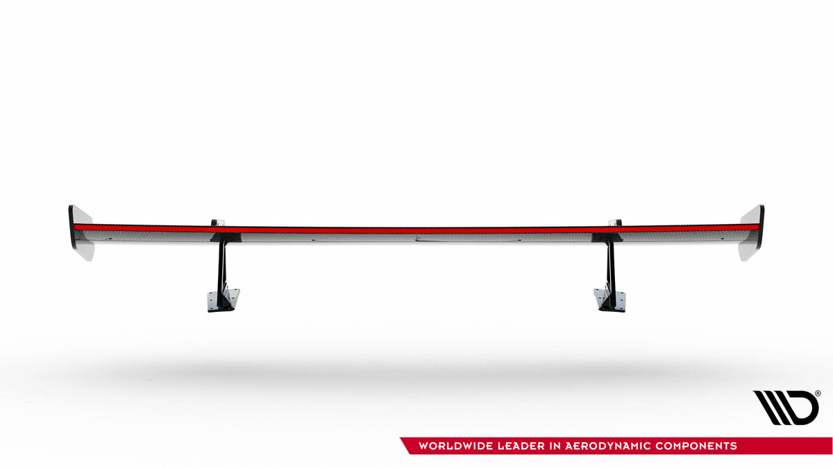 Carbon Spoiler With Upper Swan Mounting + LED suitable for Audi A5 / A5 S-Line / S5 / RS5 Coupe F5 / F5 Facelift
