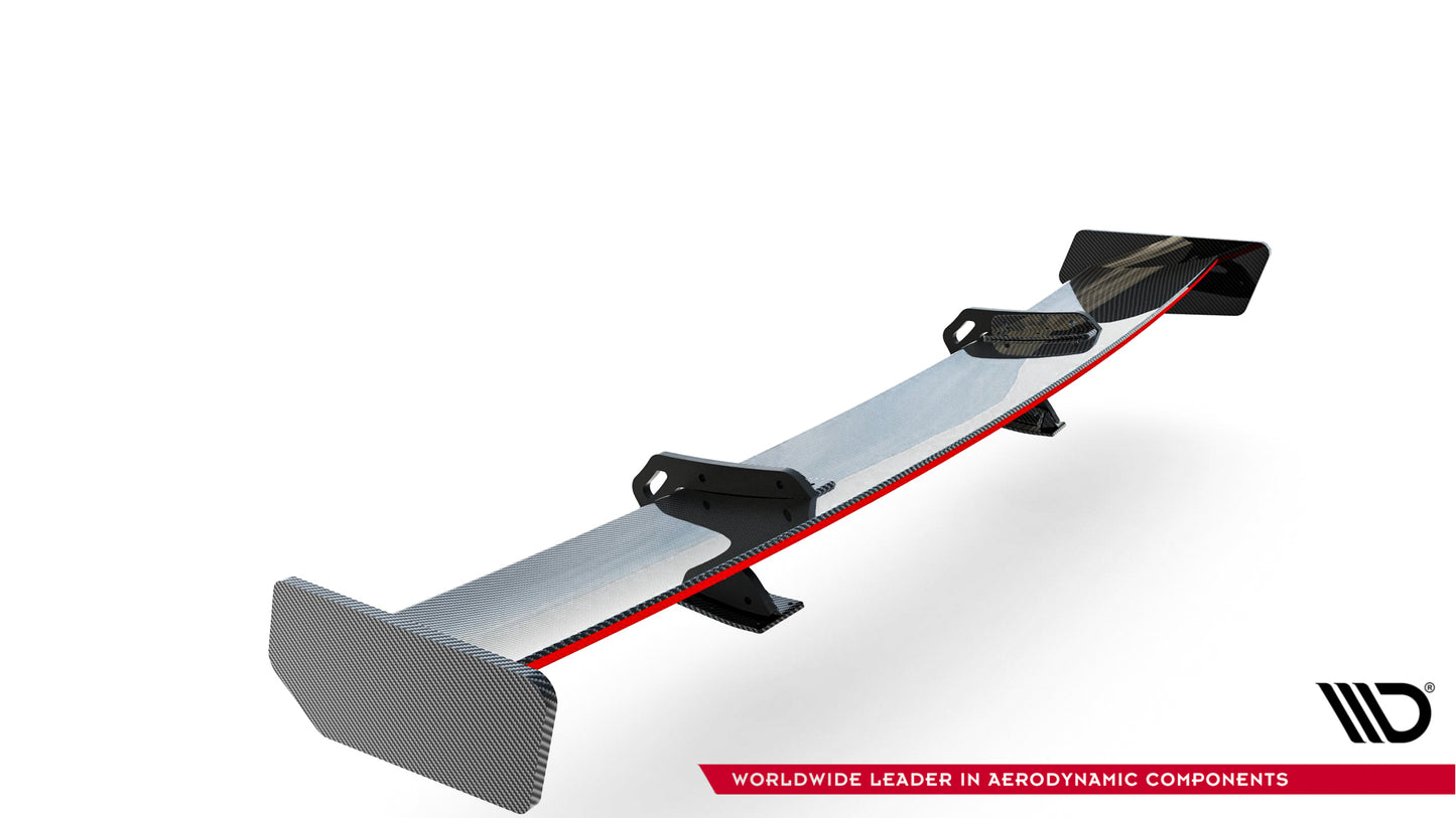 Carbon Spoiler With Upper Swan Mounting + LED suitable for Audi A5 Coupe 8T