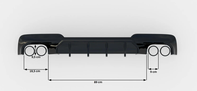 Diffuseur Arrière V.2 BMW 5 M-Pack F10 / F11 (Version Avec Deux Doubles Échappements)