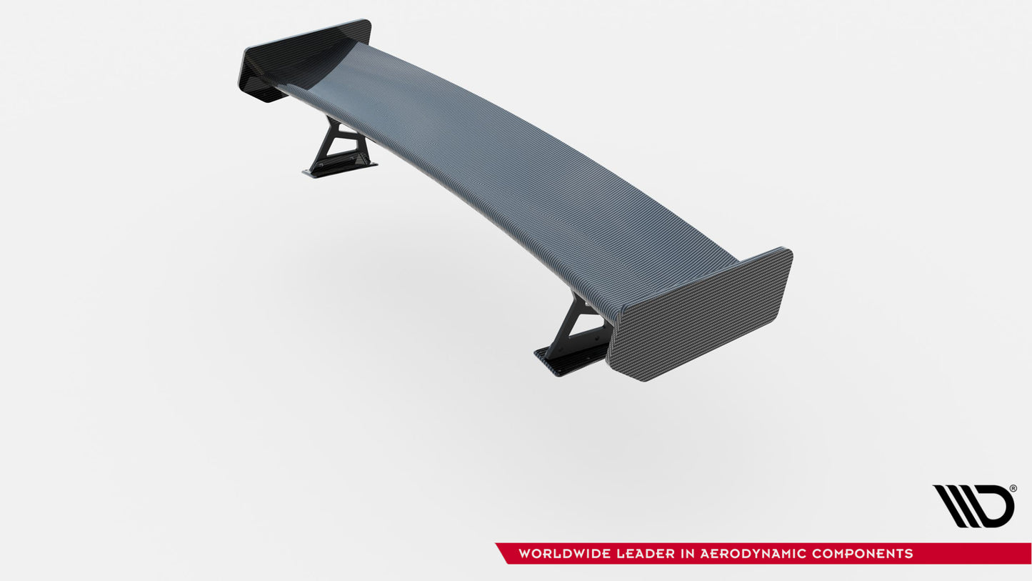 Carbon Spoiler With External Brackets Uprights + LED suitable for BMW 3 Coupe E46