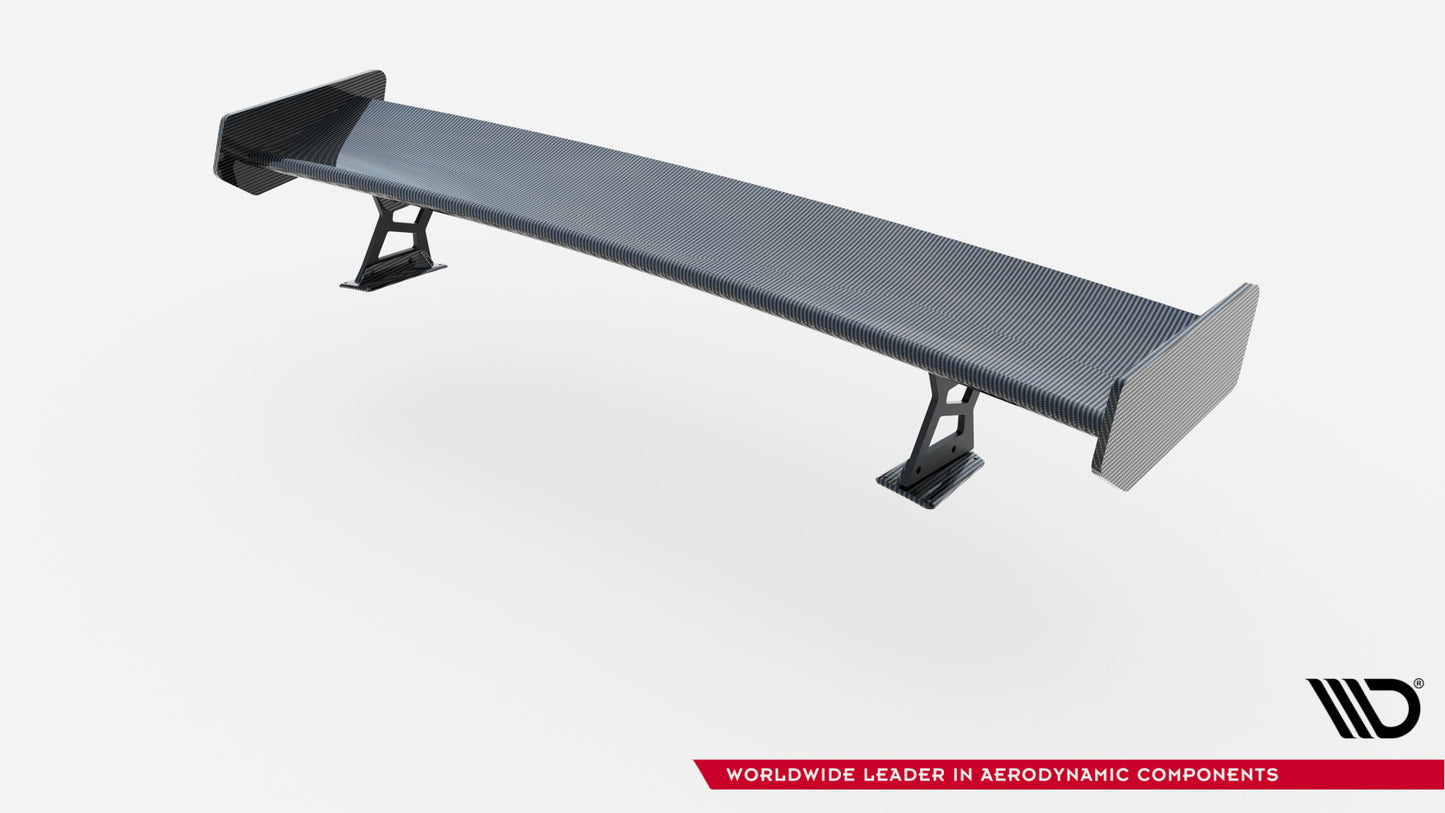Carbon Spoiler With External Brackets Uprights + LED suitable for BMW 3 Coupe E46