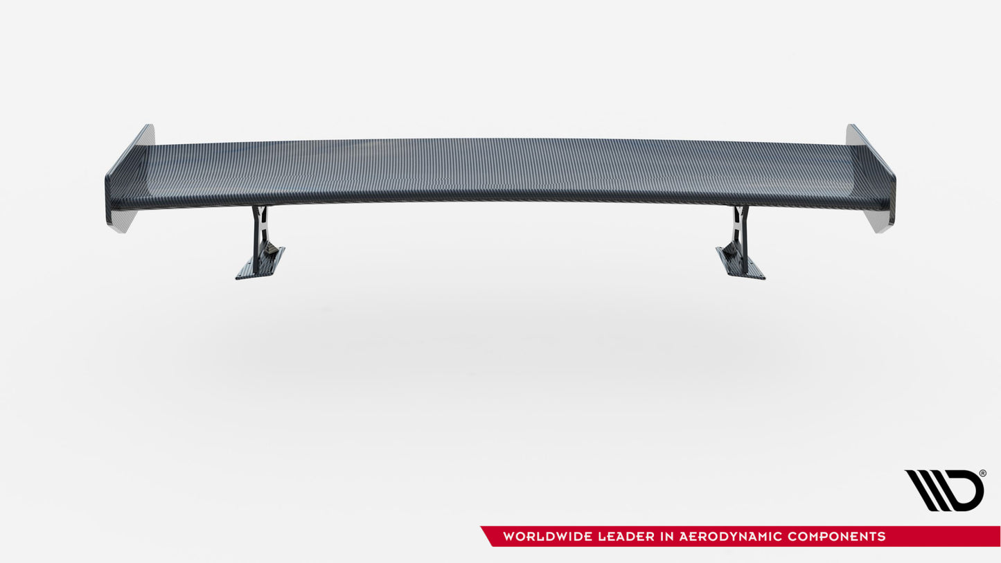 Carbon Spoiler With External Brackets Uprights + LED suitable for BMW 3 Coupe E46
