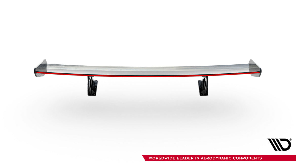 Carbon Spoiler With Internal Brackets Uprights V.2 + LED suitable for Porsche 718 Cayman 982c