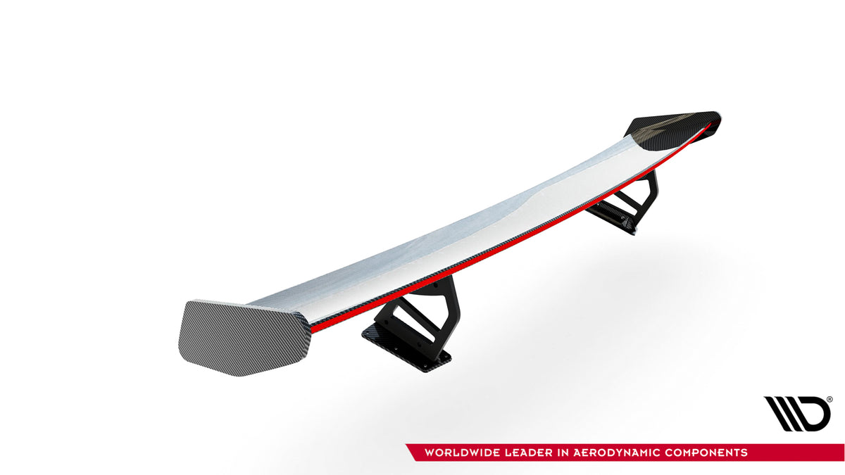 Carbon Spoiler With Internal Brackets Uprights V.2 + LED suitable for Porsche 718 Cayman 982c