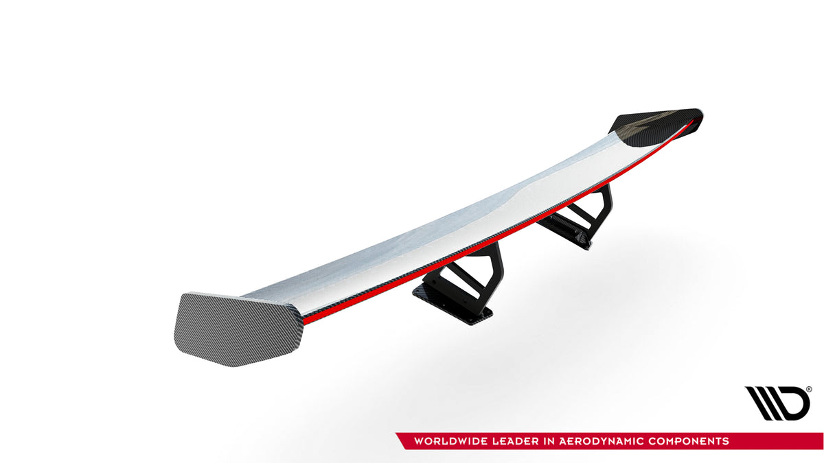 Carbon Spoiler With Internal Brackets Uprights V.2 + LED suitable for Porsche 718 Cayman 982c