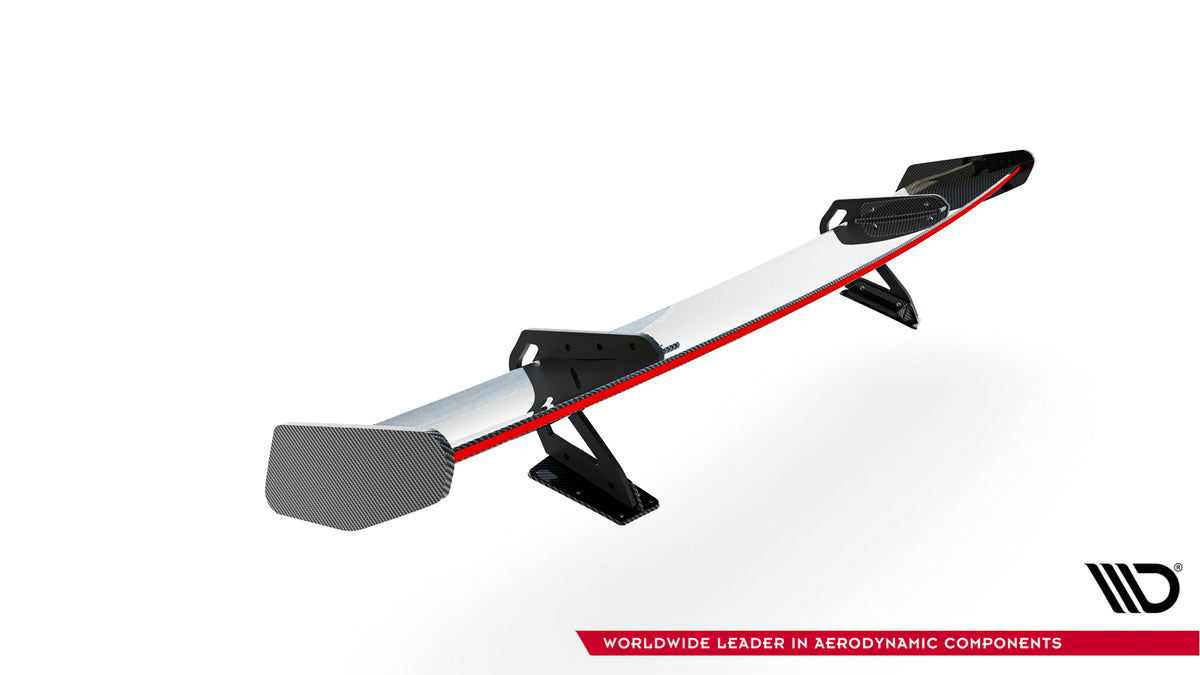 Carbon Spoiler With Upper Swan Mounting V.1 + LED suitable for Porsche 718 Cayman 982c