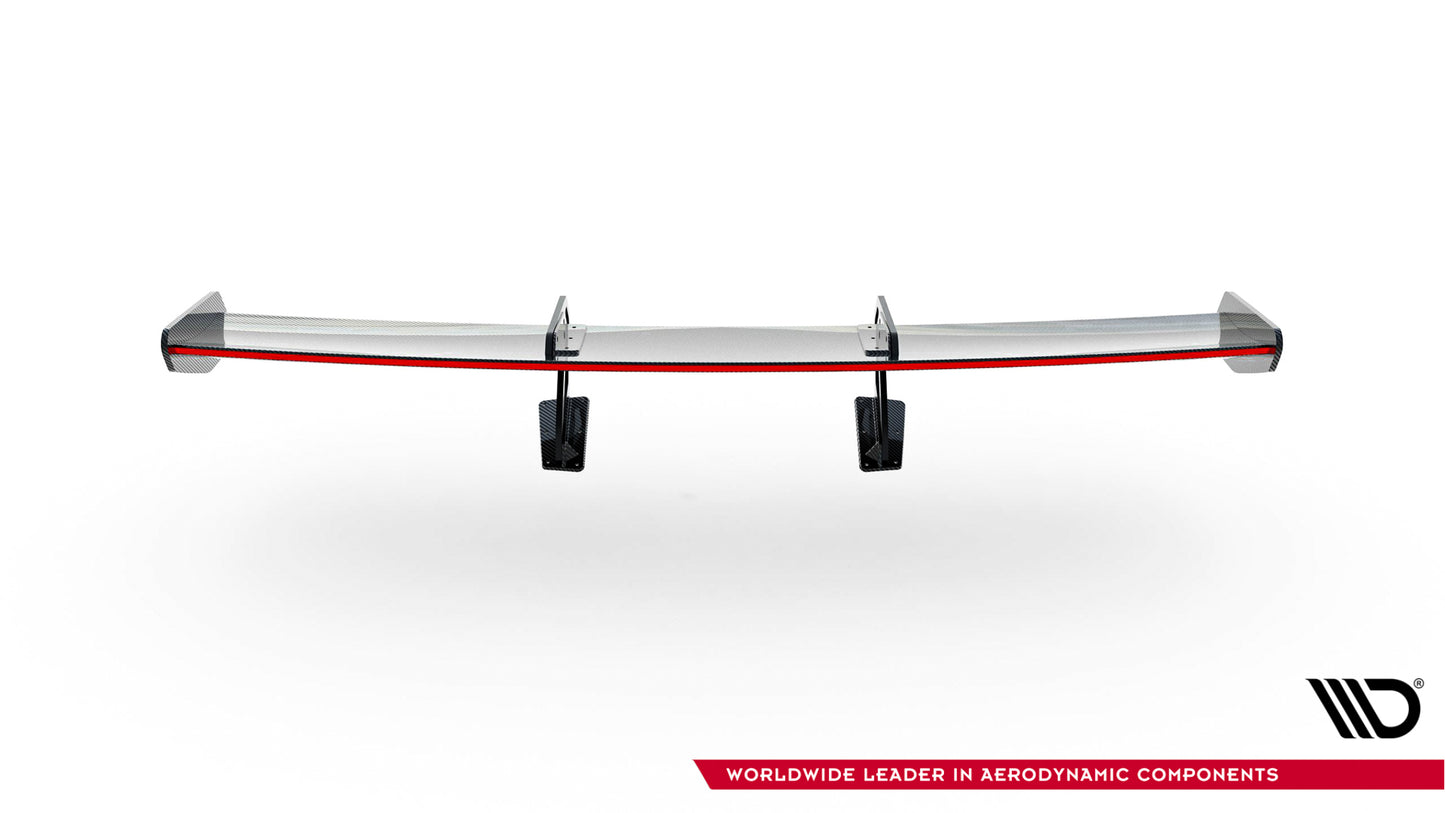 Carbon Spoiler With Upper Swan Mounting V.1 + LED suitable for Porsche 718 Cayman 982c