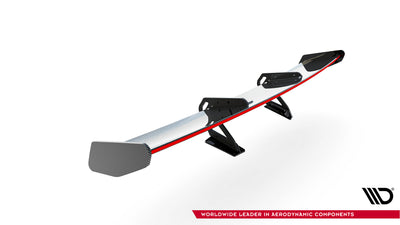 Carbon Spoiler With Upper Swan Mounting V.1 + LED suitable for Porsche 718 Cayman 982c