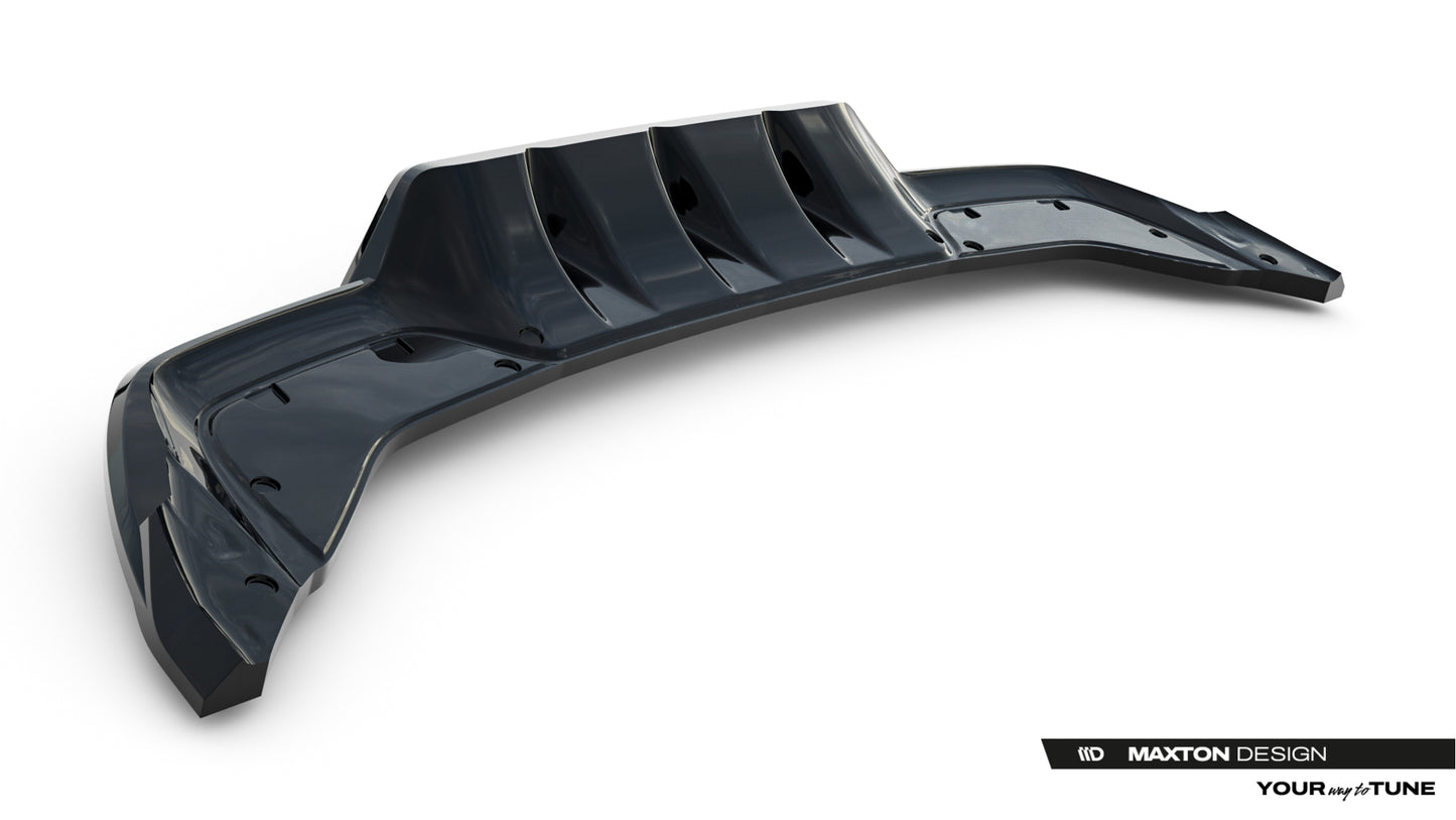 Hinten Splitter (mit einem vertikalem balken) V.2 Cupra Leon Hatchback Mk1 Facelift