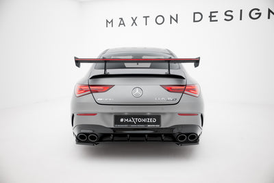 Carbon Spoiler With Upper Swan Mounting + LED suitable for Mercedes-Benz CLA Coupe C118 / C118 Facelift