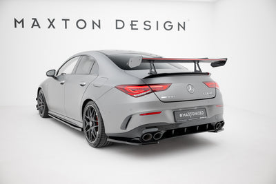 Carbon Spoiler With Upper Swan Mounting + LED suitable for Mercedes-Benz CLA Coupe C118 / C118 Facelift