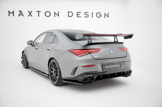Carbon Spoiler With Upper Swan Mounting + LED suitable for Mercedes-Benz CLA Coupe C118 / C118 Facelift