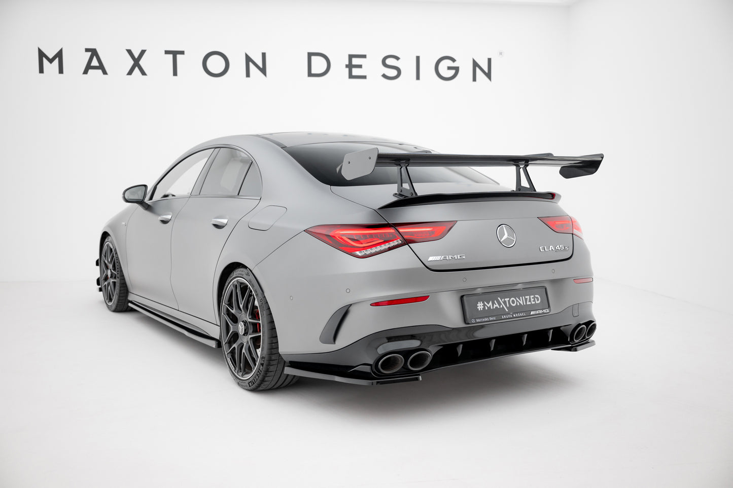 Karbonowy Spoiler Z Górnymi Mocowaniami pasujący do Mercedes-Benz CLA Coupe C118 / C118 Facelift