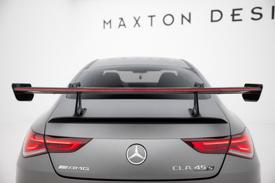 Carbon Spoiler With Upper Swan Mounting + LED suitable for Mercedes-Benz CLA Coupe C118 / C118 Facelift