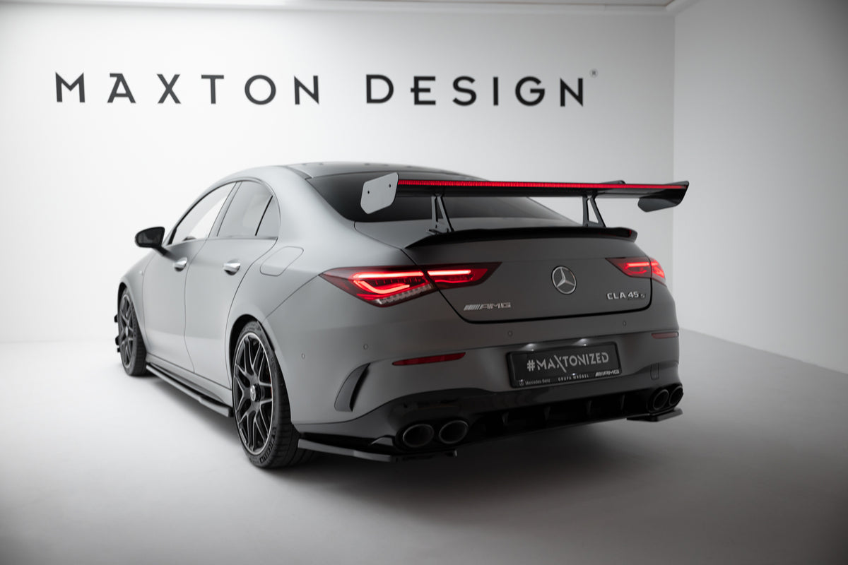 Carbon Spoiler With Upper Swan Mounting + LED suitable for Mercedes-Benz CLA Coupe C118 / C118 Facelift