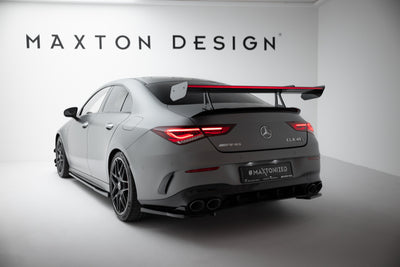 Carbon Spoiler With Upper Swan Mounting + LED suitable for Mercedes-Benz CLA Coupe C118 / C118 Facelift