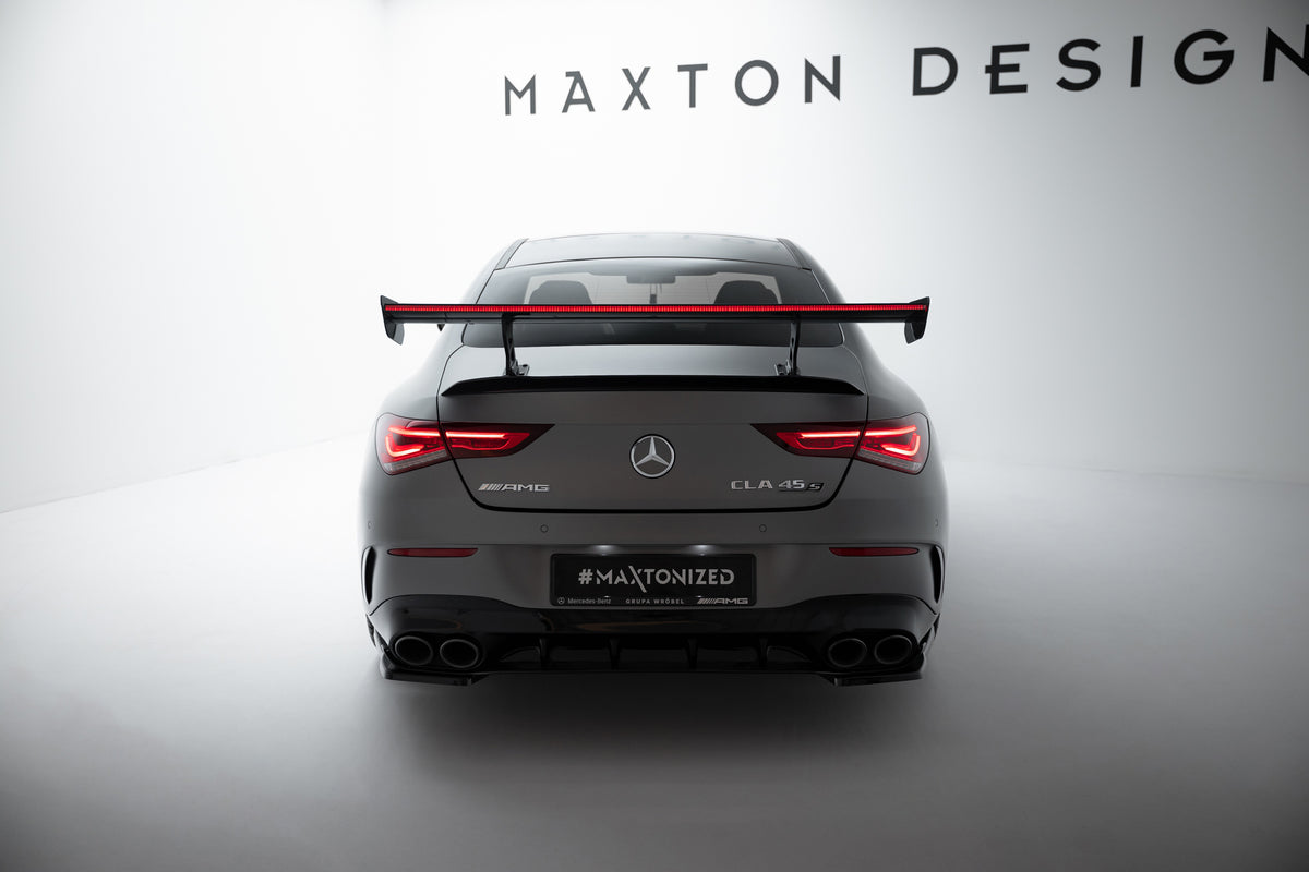 Carbon Spoiler With Internal Brackets Uprights + LED suitable for Mercedes-Benz CLA Coupe C118 / C118 Facelift