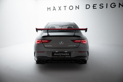 Carbon Spoiler With Internal Brackets Uprights + LED suitable for Mercedes-Benz CLA Coupe C118 / C118 Facelift
