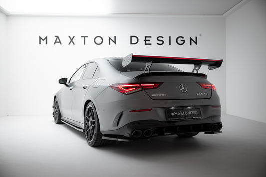 Carbon Spoiler With Internal Brackets Uprights + LED suitable for Mercedes-Benz CLA Coupe C118 / C118 Facelift