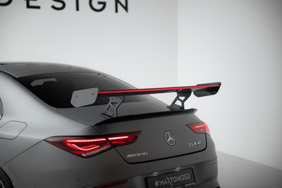 Carbon Spoiler With Internal Brackets Uprights + LED suitable for Mercedes-Benz CLA Coupe C118 / C118 Facelift