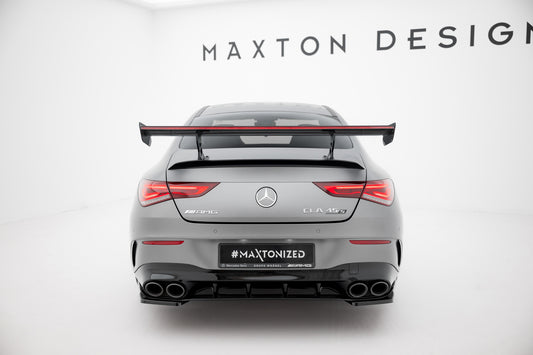 Carbon Spoiler With Internal Brackets Uprights + LED suitable for Mercedes-Benz CLA Coupe C118 / C118 Facelift