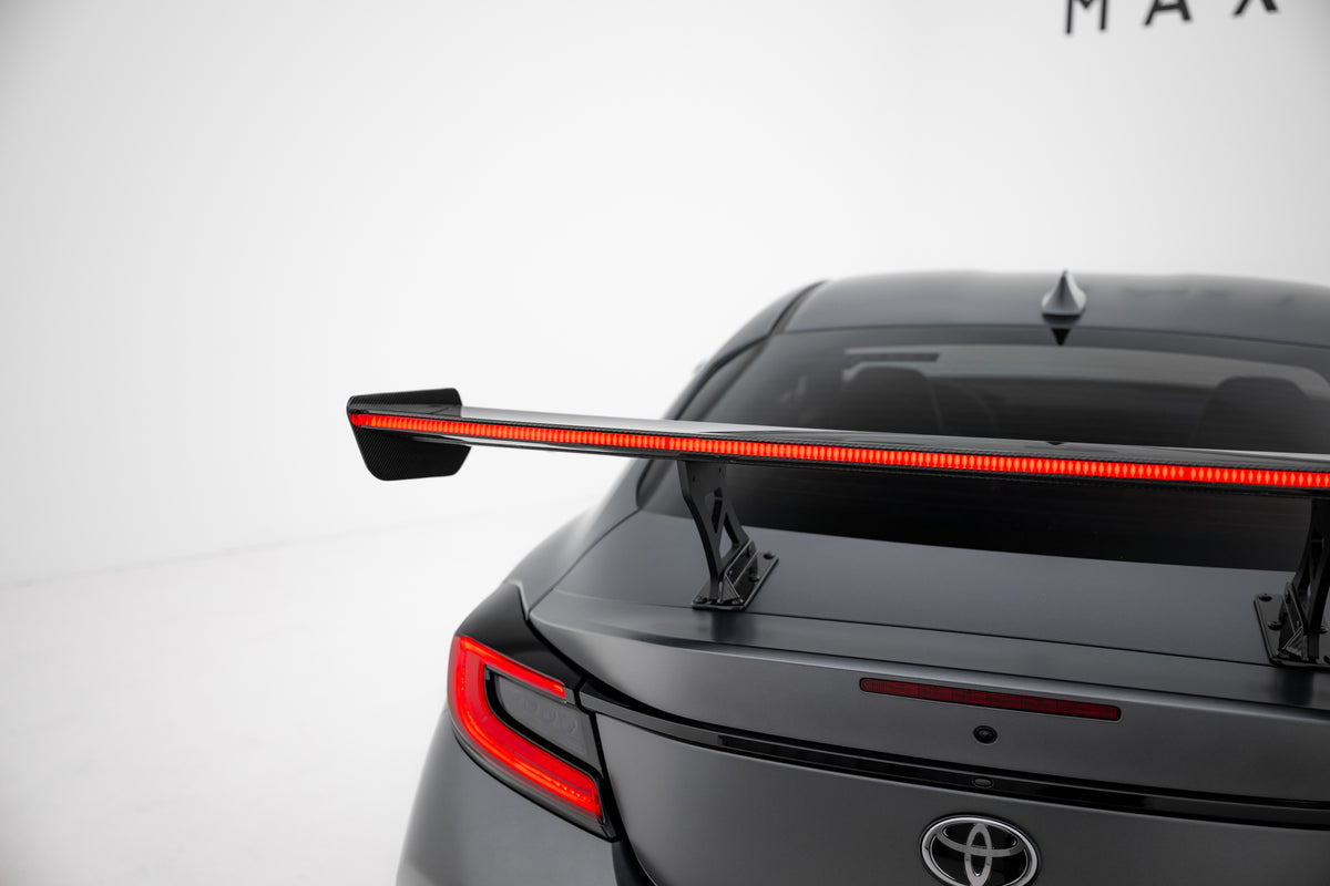 Carbon Spoiler With Internal Brackets Uprights + LED suitable for Toyota GR86 / Subaru BRZ Mk2