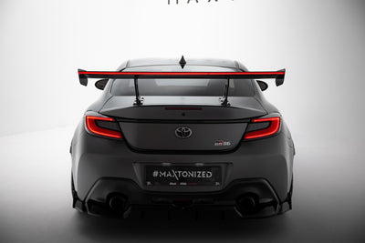 Carbon Spoiler With Internal Brackets Uprights + LED suitable for Toyota GR86 / Subaru BRZ Mk2
