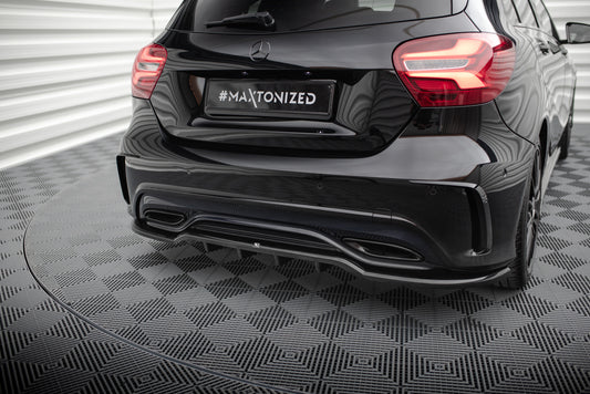 Hinten Splitter (mit einem vertikalem balken) Mercedes-Benz A AMG-Line W176 Facelif