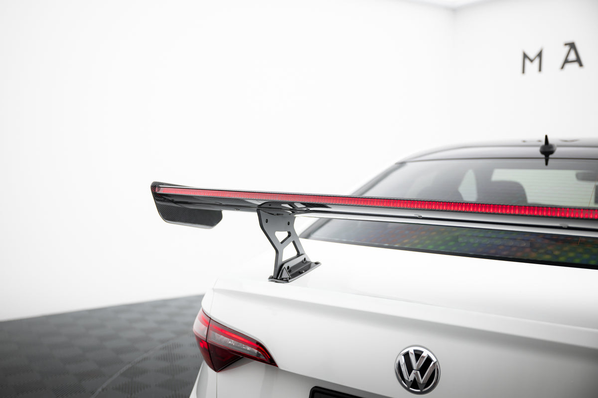 Carbon Spoiler With Internal Brackets Uprights + LED suitable for Volkswagen Jetta GLI Mk7