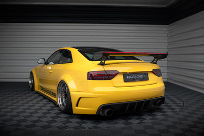 Karbonowy Spoiler Z Zewnętrznymi Wspornikami + LED pasujący do Audi A5 Coupe 8T