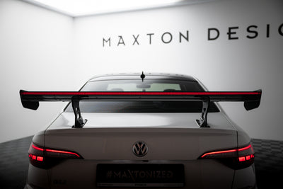 Carbon Spoiler With Internal Brackets Uprights + LED suitable for Volkswagen Jetta GLI Mk7