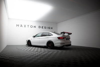 Carbon Spoiler With Internal Brackets Uprights + LED suitable for Volkswagen Jetta GLI Mk7