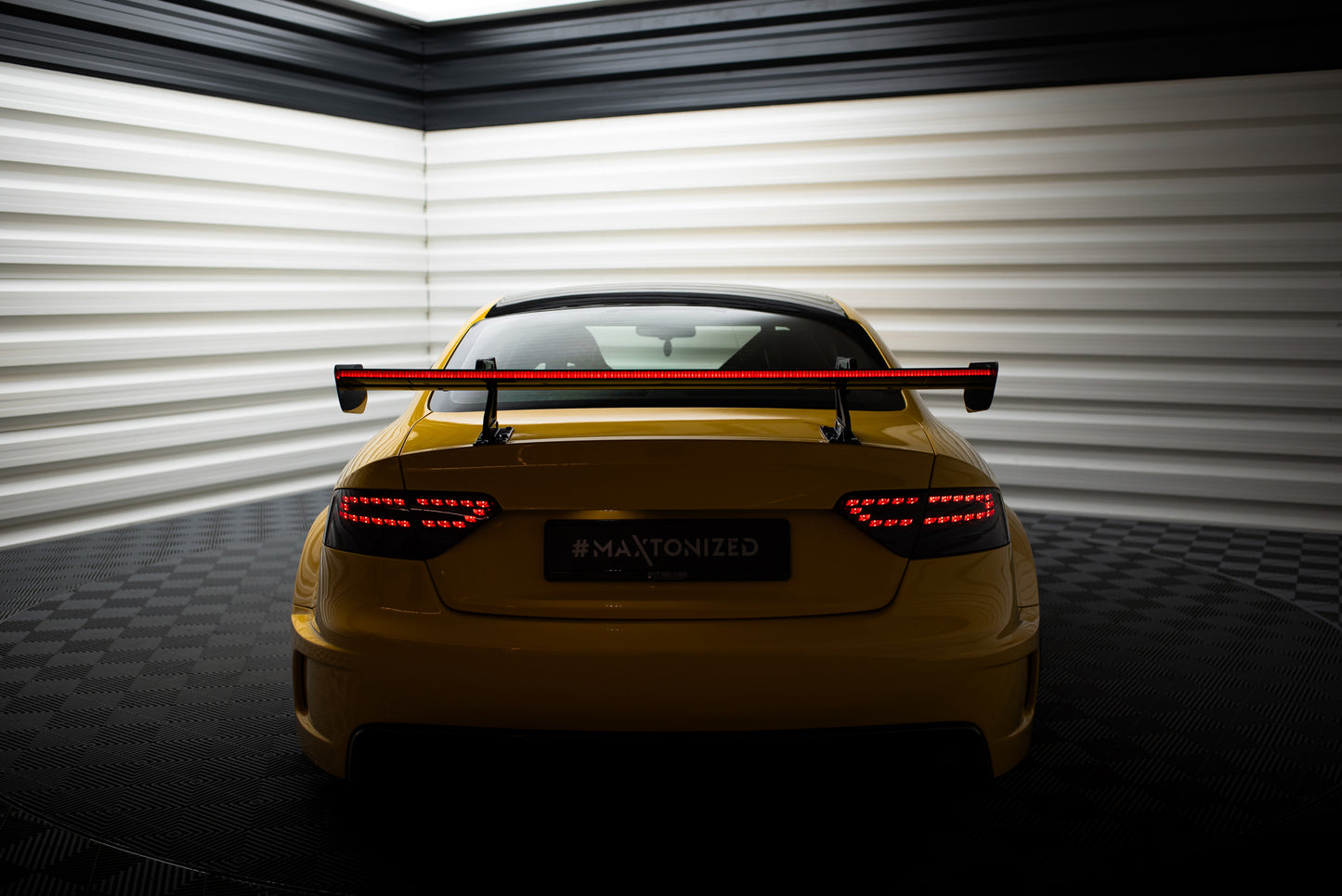 Carbon Spoiler With Upper Swan Mounting + LED suitable for Audi A5 Coupe 8T