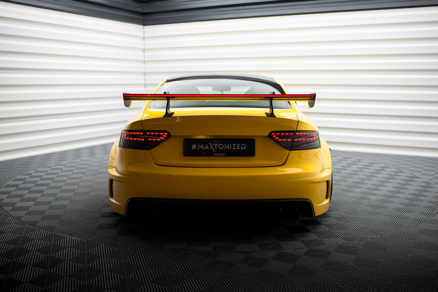 Carbon Spoiler With Upper Swan Mounting + LED suitable for Audi A5 Coupe 8T
