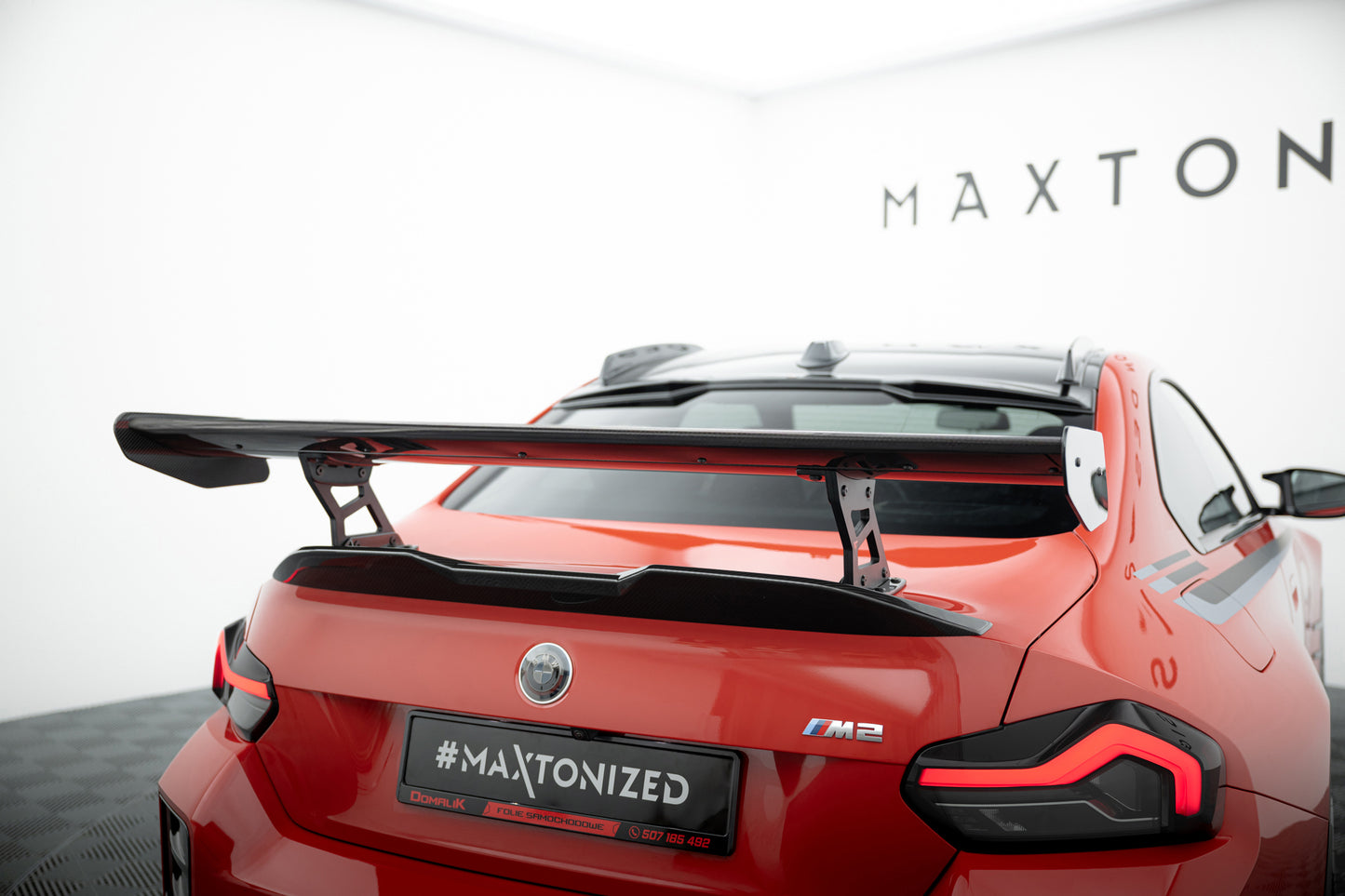 Carbon Spoiler With Internal Brackets Uprights suitable for BMW M2 G87