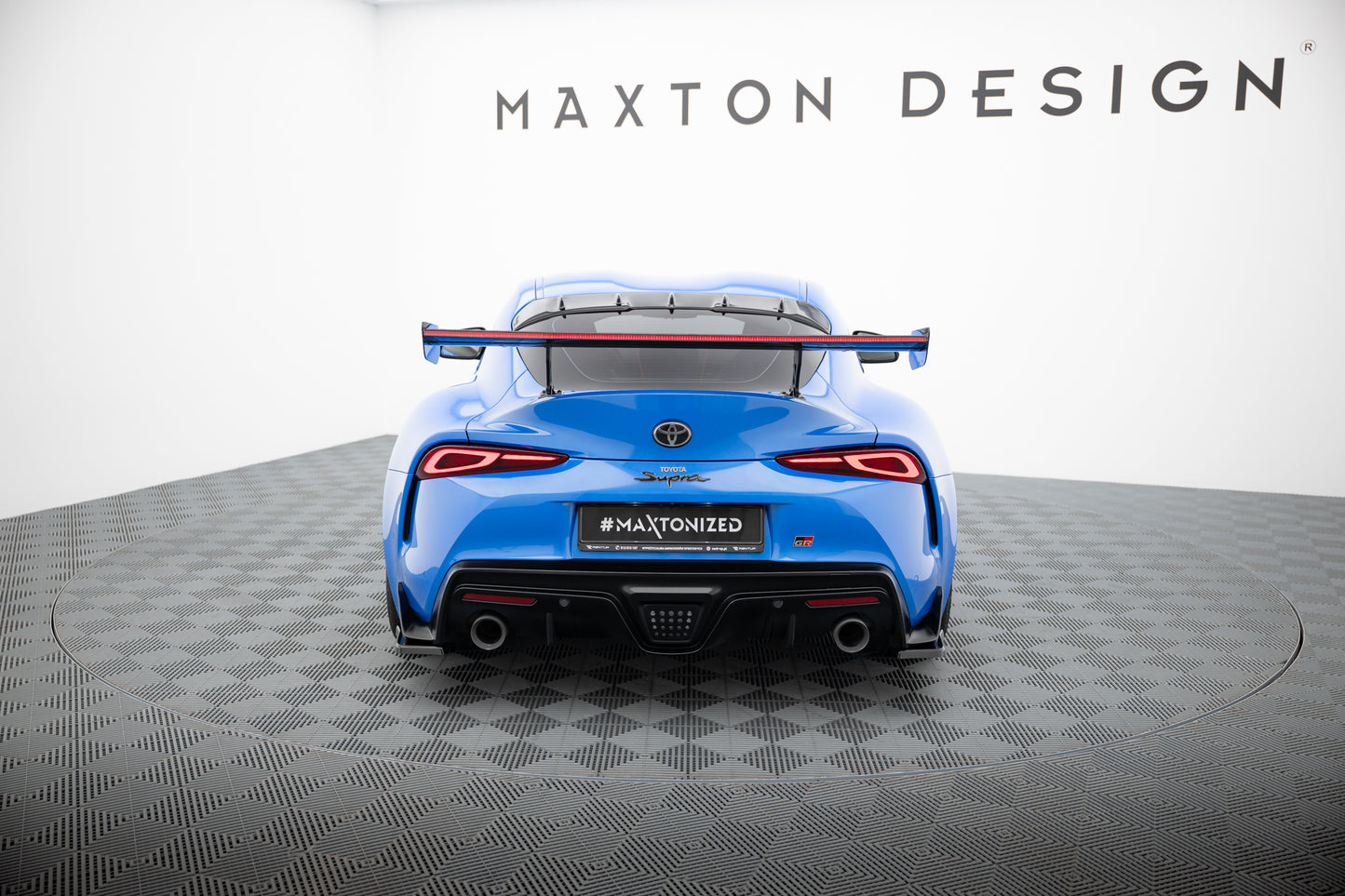 Carbon Spoiler With External Brackets Uprights + LED suitable for Toyota Supra Mk5