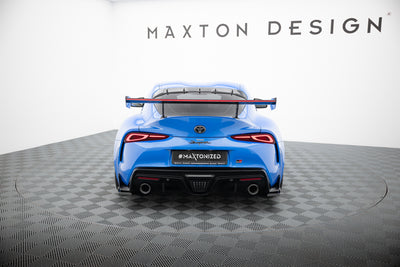 Carbon Spoiler With External Brackets Uprights + LED suitable for Toyota Supra Mk5