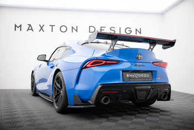 Carbon Spoiler With External Brackets Uprights + LED suitable for Toyota Supra Mk5