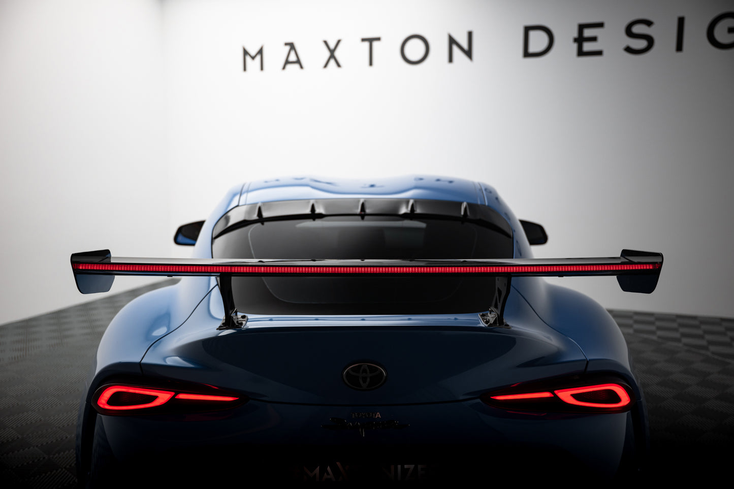 Carbon Spoiler With External Brackets Uprights + LED suitable for Toyota Supra Mk5