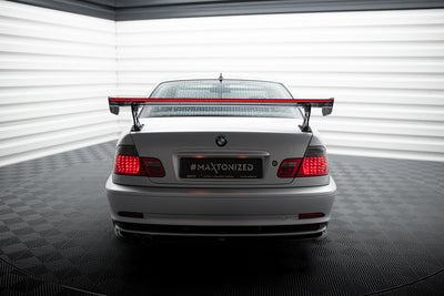 Carbon Spoiler With External Brackets Uprights + LED suitable for BMW 3 Coupe E46