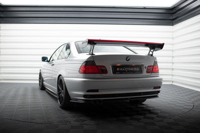 Carbon Spoiler With External Brackets Uprights + LED suitable for BMW 3 Coupe E46