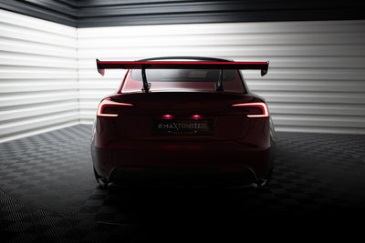 Karbonowy Spoiler + LED pasujący do Tesla Model 3