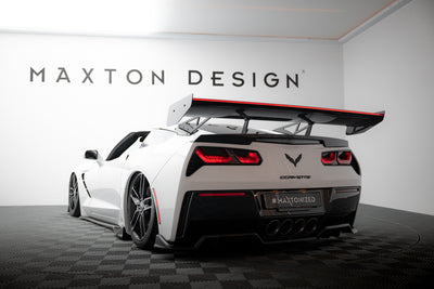 Carbon Spoiler With Upper Swan Mounting + LED suitable for Chevrolet Corvette Stingray / Grand Sport C7