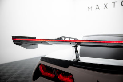 Carbon Spoiler With Upper Swan Mounting + LED suitable for Chevrolet Corvette Stingray / Grand Sport C7