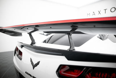 Carbon Spoiler With Upper Swan Mounting + LED suitable for Chevrolet Corvette Stingray / Grand Sport C7
