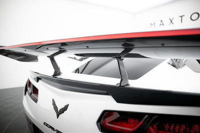 Carbon Spoiler With Upper Swan Mounting + LED suitable for Chevrolet Corvette Stingray / Grand Sport C7